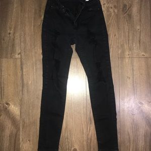 Kancan black distressed skinny jeans